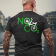 No Co2 サイクリング 気候変動対策 グリーンエネルギー Mtb メンズTシャツ バックプリント 高齢者への贈り物