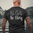 No Guts No Glory ジム ハッスル 成功 モチベーションアップ メンズTシャツ バックプリント 高齢者への贈り物