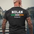 Nolan Irish Family Name 聖パトリックデー アイルランド国旗 メンズTシャツ バックプリント 高齢者への贈り物