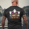 Nothingcares Me I'm In Hr ハロウィン 人事 メンズTシャツ バックプリント 高齢者への贈り物