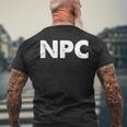 Npc Larp ラーピング メンズTシャツ バックプリント 高齢者への贈り物