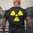 Nuclear 警告 放射線 危険 サイン 放射線活動 メンズTシャツ バックプリント 高齢者への贈り物