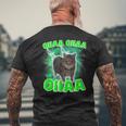 Oiiaa Oiiaa 猫 脳腐 ウイルス スピニング 猫 ミーム メンズTシャツ バックプリント 高齢者への贈り物