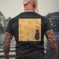 Orange Cat メンズTシャツ バックプリント 高齢者への贈り物