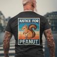 P'nut Pnutリスtシャツ ジャスティス ピーナッツザリス メンズTシャツ バックプリント 高齢者への贈り物