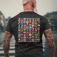 Países Banderas Niñas Mapas Del Mundo Niños Mapas Del Mundo Niños Camiseta Hombre Estampado Espalda Regalos para ancianos