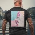 Palestine Map Palestinians Map メンズTシャツ バックプリント 高齢者への贈り物