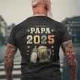 Papa 2025 年生 新しいパパ 若いパパ 初めてのパパ メンズTシャツ バックプリント 高齢者への贈り物