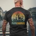 Papaaurus Con Figlio Trex Divertente Papà Dinosauro Festa Del Papà T-shirt da uomo con stampa posteriore Regalos para ancianos