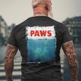 Paws 猫 子猫 ニャーパロディー おもしろ猫好き メンズTシャツ バックプリント 高齢者への贈り物