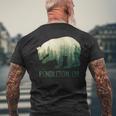 Pendleton Beartate Of Oregon Pacific Nw 野生動物 メンズTシャツ バックプリント 高齢者への贈り物