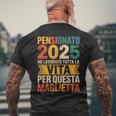 Pensionato 2025 Divertente Regalo Di Pensione T-shirt da uomo con stampa posteriore Regalos para ancianos