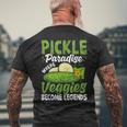 Pickle Paradiese Wherveggie For Pickle Paradiese ピクルスギフトとキュウリ用 メンズTシャツ バックプリント 高齢者への贈り物