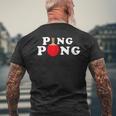 Ping Pong ピンポン卓球 おもしろレトロ メンズTシャツ バックプリント 高齢者への贈り物