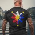 Pinoy フィリピン国旗 太陽 メンズTシャツ バックプリント 高齢者への贈り物