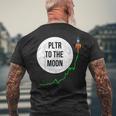 Pltr トゥザムーン株式ティッカー Wsb 面白いミーム メンズTシャツ バックプリント 高齢者への贈り物