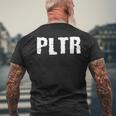 Pltr メンズTシャツ バックプリント 高齢者への贈り物