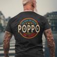 Poppo The Legend The Man Poppo Fathers Day Men's T-shirt Back Print Gifts for Old Men