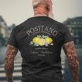 Positano Costiera Amalfitana Côte Amalfitaine Italienne Italie T-shirt imprimé au dos Cadeaux pour les vieillards