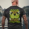 Pot Lovers マリファナ Good Budstick Together Cannabis Weed メンズTシャツ バックプリント 高齢者への贈り物
