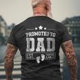 Promoted To Dad Est 2025 New Dad Vintage Fathers Day Men's T-shirt Back Print Gifts for Old Men