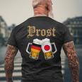 Prost ドイツ-日本オクトーバーフェストビールマグ 旗デザイン メンズTシャツ バックプリント 高齢者への贈り物