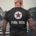 Punk Rock パンクロックスターのプレゼントでパンクロックミュージシャンのデザイン メンズTシャツ バックプリント 高齢者への贈り物