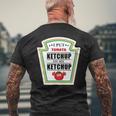 I Put Ketchup On My Ketchup トマトマスタード ハロウィンチーム 長袖tシャツ メンズTシャツ バックプリント 高齢者への贈り物