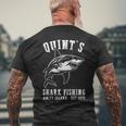 Quints Awesome Ocean Animals Vintage Apparel Shark Fishing Men's T-shirt Back Print Gifts for Old Men