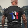 Racketports Coach フランス国旗 チーム フランス テニス メンズTシャツ バックプリント 高齢者への贈り物