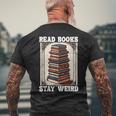 Read Bookstay Weird Bookworm Reading Book Lover Book メンズTシャツ バックプリント 高齢者への贈り物