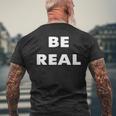 Be Real Mike メンズTシャツ バックプリント 高齢者への贈り物