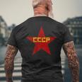 Redtar Cccp ソ連共産主義 ロシア・ソ連 メンズTシャツ バックプリント 高齢者への贈り物