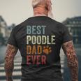 Retro Miglior Barboncino Papà Mai Barboncino Papà Papà Papà Festa T-shirt da uomo con stampa posteriore Regalos para ancianos