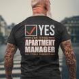 Retro Profession I'm The Apartment Manager メンズTシャツ バックプリント 高齢者への贈り物