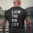 Rin の人生を生きている Rin メンズTシャツ バックプリント 高齢者への贈り物