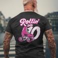 Rollin' Into 10 Patines De Patinaje Para Cumpleaños De Niña Camiseta Hombre Estampado Espalda Regalos para ancianos