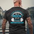 School Is Important But Rock Music Is More Importanter メンズTシャツ バックプリント 高齢者への贈り物