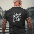Self Care Tip Read The Bible 信仰のインスピレーション メンズTシャツ バックプリント 高齢者への贈り物