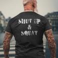 Shut Up Andquat Gym メンズTシャツ バックプリント 高齢者への贈り物