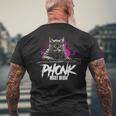 Sigma Phonk Edm Cat Dj Phonk Right Meow メンズTシャツ バックプリント 高齢者への贈り物