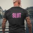 Slut メンズTシャツ バックプリント 高齢者への贈り物