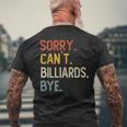 Sorry Can't Billiards Bye シャツ 面白い ビリヤード愛好家 メンズTシャツ バックプリント 高齢者への贈り物