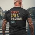 Sorry Can't Pickleball Bye 面白いピックルボール愛好家 メンズTシャツ バックプリント 高齢者への贈り物