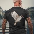 Sparrow-Spring-スズメ-春-自由-鳥-動物 メンズTシャツ バックプリント 高齢者への贈り物