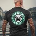 Starpugs コーヒーパグ 犬好き ギフト メンズTシャツ バックプリント 高齢者への贈り物