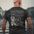 Steping Into My 60Th Birthday With God's Grace And Mercy メンズTシャツ バックプリント 高齢者への贈り物