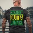 Straight Outta Jamaica ジャマイカ カリビアン レトロ レゲエ パーティー メンズTシャツ バックプリント 高齢者への贈り物