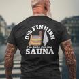 Suomi サウナ 0 フィンランド語 I'm Here For Theauna メンズTシャツ バックプリント 高齢者への贈り物