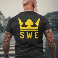 Swe With A Royal Crown スウェーデン メンズTシャツ バックプリント 高齢者への贈り物